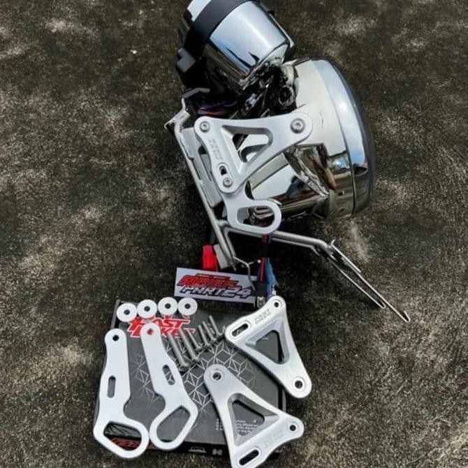 Breket Kupingan Lampu Bulat Model Ninja Cnc Fast Bikes Universal