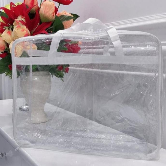 Tas Kantong Bedcover Plastik Mika Bening