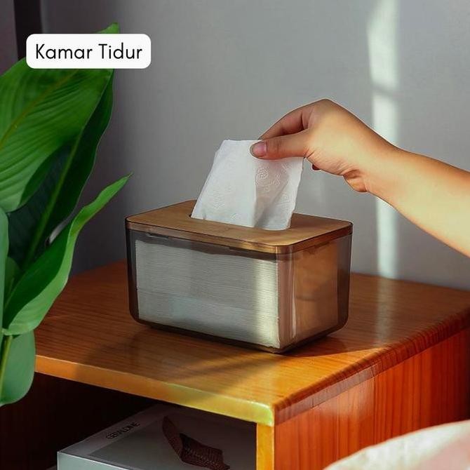 Kotak Box Tisu Wadah Tissue Transparan Transparant Bening Plastik