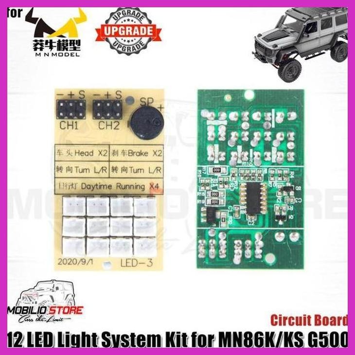 SALE 12 LED LIGHT SYSTEM KIT FOR RC MN86K MN86KS G500 1:12 SCALE CRAWLER MAINAN REMOTE CONTROL  PART