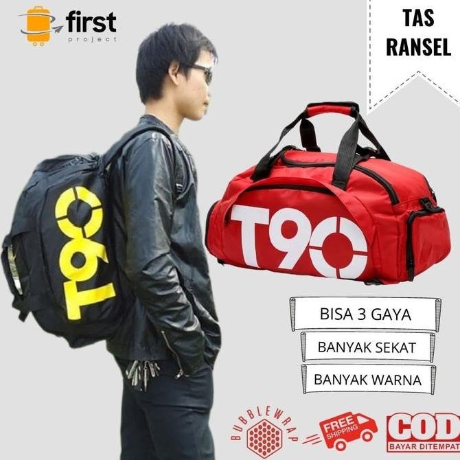FIRST PROJECT - Tas Ransel Gym Fitness Duffel Bag Unisex Model T90