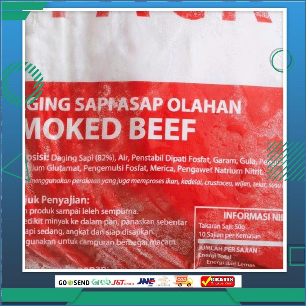 Bernardi Smoke Beef 500Gr / Bernardi Daging Slice Asap 500Gr / Smoke Beef 500Gr / Bernardi Horeca Pa