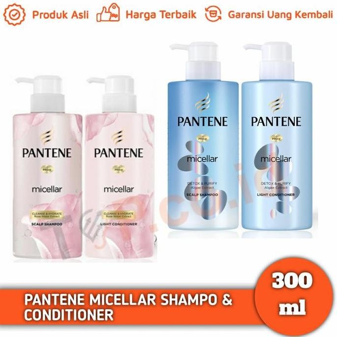 Pantene Micellar Shampo & Conditioner 300ml - Original 100% BPOM Terdaftar - Harga Terbaik Garansi U