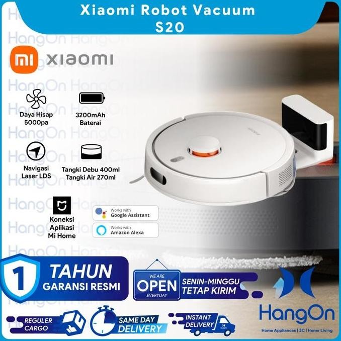 Xiaomi Robot Vacuum S20 and Mop 5000Pa Suctions LDS Navigation