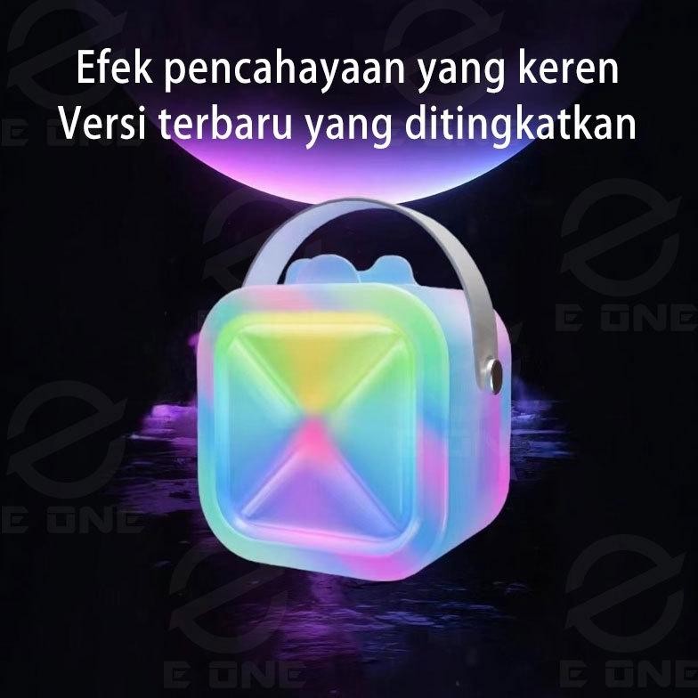 Miliki E ONE speaker karaoke bluetooth 2mic mini ori full bass portable wireless (Dapat terhubung ke
