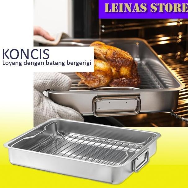 Loyang Oven Panggang Dengan Batang Gerigi / Loyang Panggang Ayam RDN