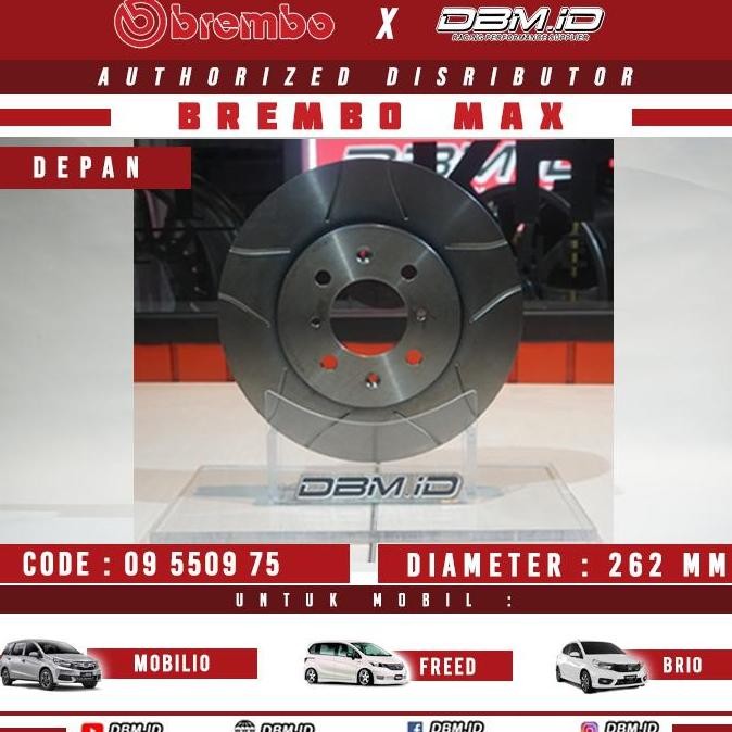 Promo Brembo MAX Disc Brake Slotted Performance Mobilio Freed Brio COD