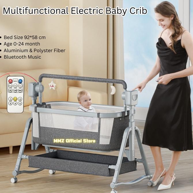 Electric Swing Baby Crib Box Tidur Bayi Ayun Elektrik