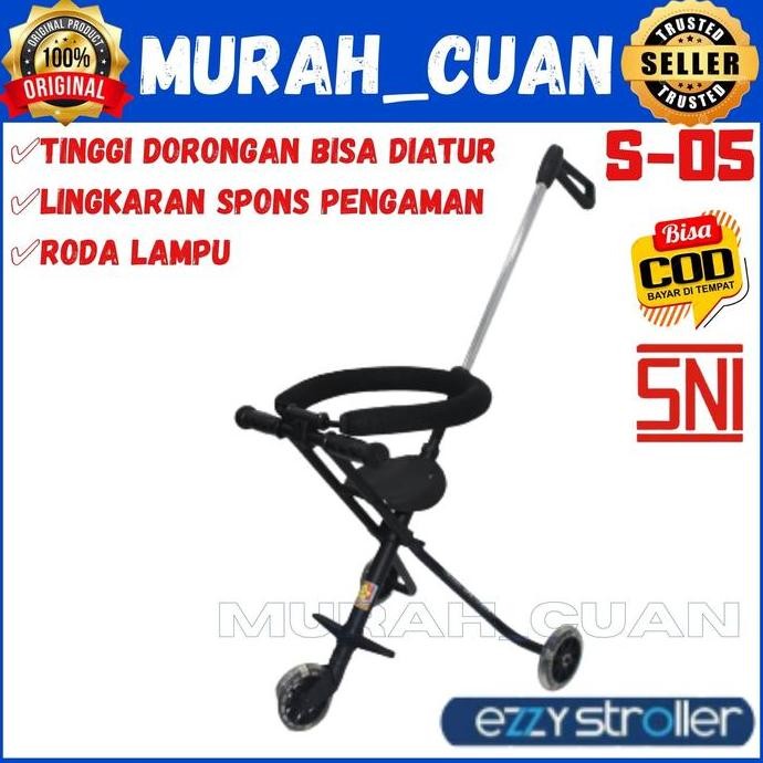 Dorongan Bayi Pmb Ezzy Stroller S O5 Roda 3 Lampu Kursi Dorong Anak
