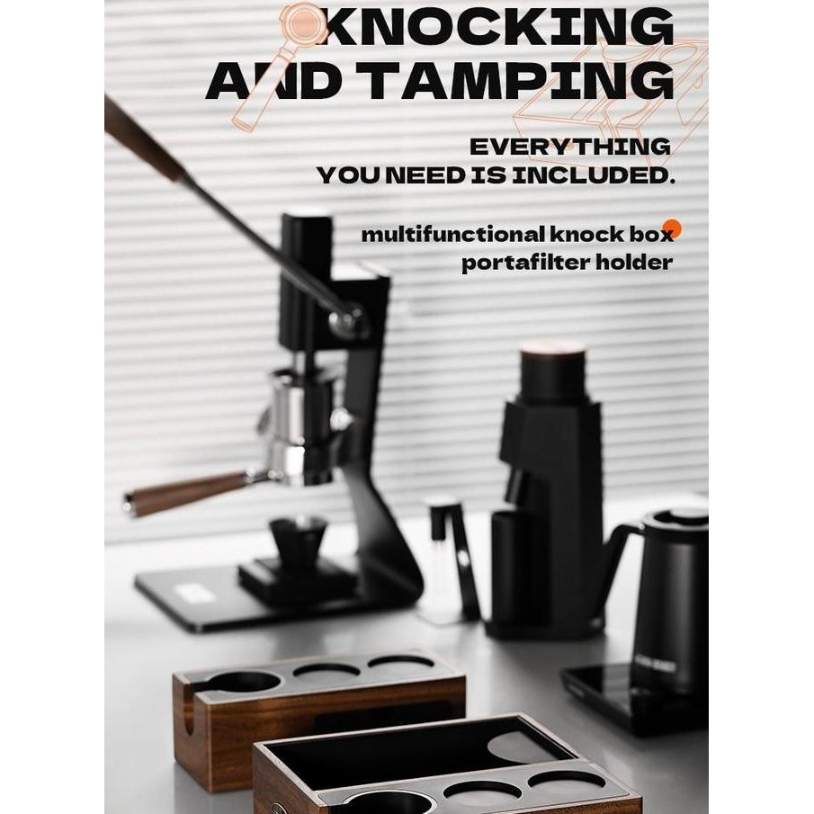 MHW-3BOMBER Wood Portafilter Holder 51-58mm universal