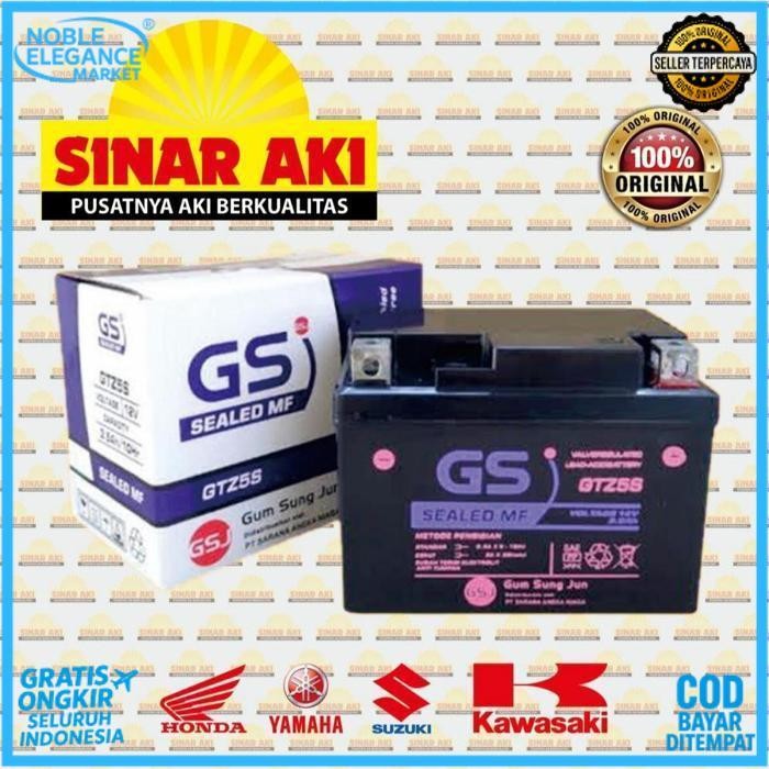 Diskon Aki Motor Gtz5S Mf Aki Kering Motor Supra X 125 Skywave Shogun 125 Honda Beat Fi Spacy Blade 