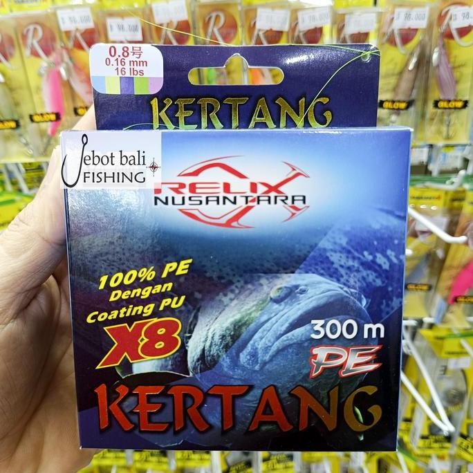 BEBAS ONGKIR - Senar PE KERTANG X8 Ukuran 0.8 1 1.2 1.5 2 3 4 Panjang 300 Meter - Tali Pancing Relix