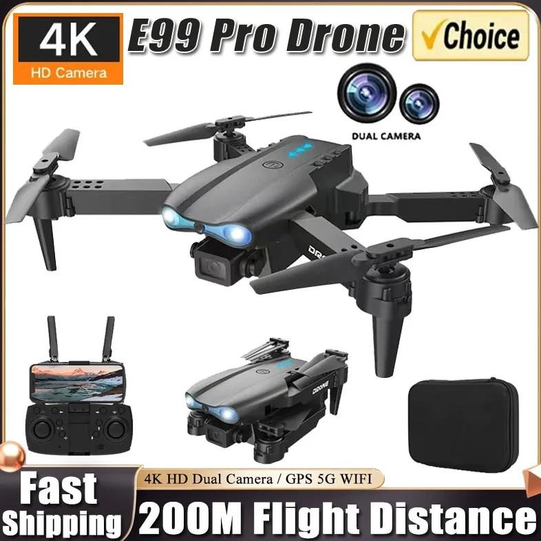 2024NEWE99 Pro Drone Profesional 4K Kamera UltraHD WIFI 5G Foldable Drone Lipat Dual cameras Helikop