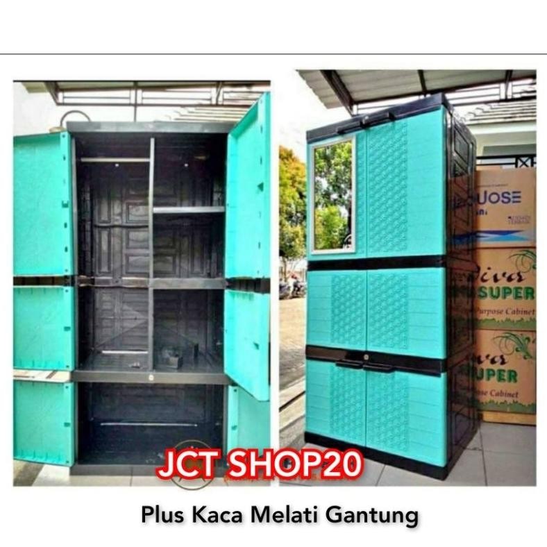 LEMARI PLASTIK PLUS KACA AQUOSE JUMBO