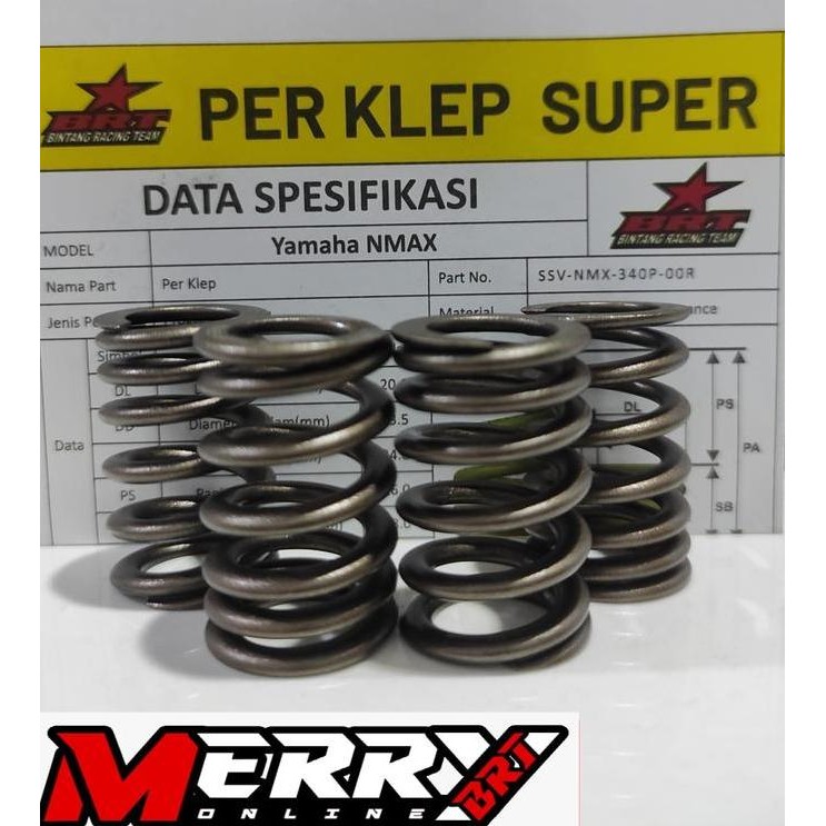 Per Klep Super Oval BRT Spring Valve Nmax Mx Aerox R15 VVA WR155 Mx King R15 Old Xabre Satria FU FI 