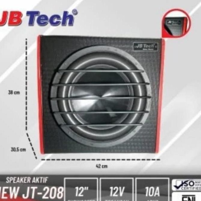 Subwoofer Aktif Basstube 12" Jb Tech  Jt-208 Bassbox 12" Jb Tech Jt208