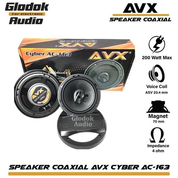 Avx Speaker Coaxial 6 Inch 3 Way Avx Cyber Ac 163 Sepasang