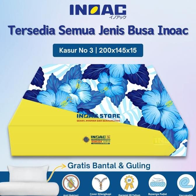 [200x145x15] Kasur Busa Inoac No.3 Tebal 15 cm Garansi 20 Tahun