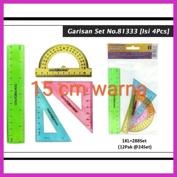 (SEKOLAH) PENGGARIS GEOMETRI SET BENY ECONOMIC / COOL FOR SCHOOL 15 / 20 / 30 CM LIKE ZIEGEL SEGITIG