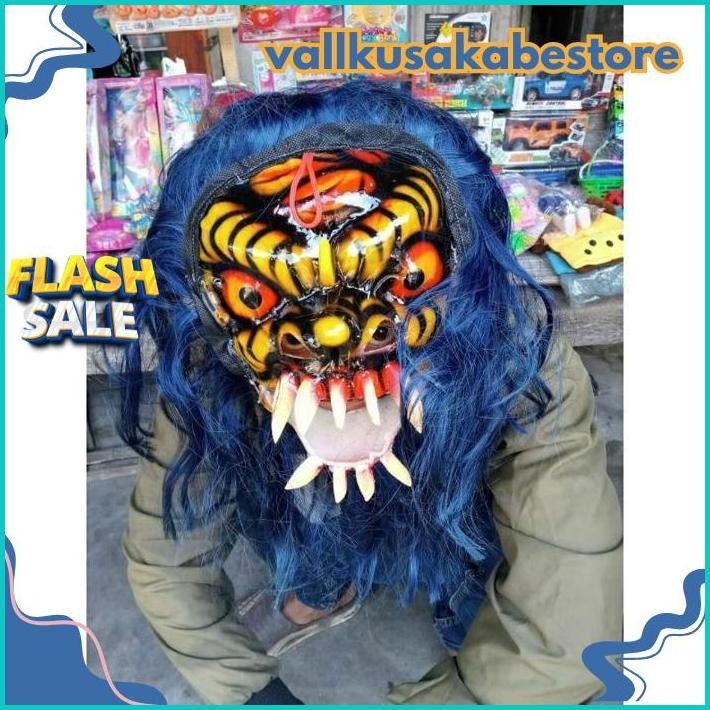 MURAH READY Topeng Buto Ijo / Topeng Gedruk Mika / Topeng Tradisional Gedruk Mika / Topeng Rampak Bu