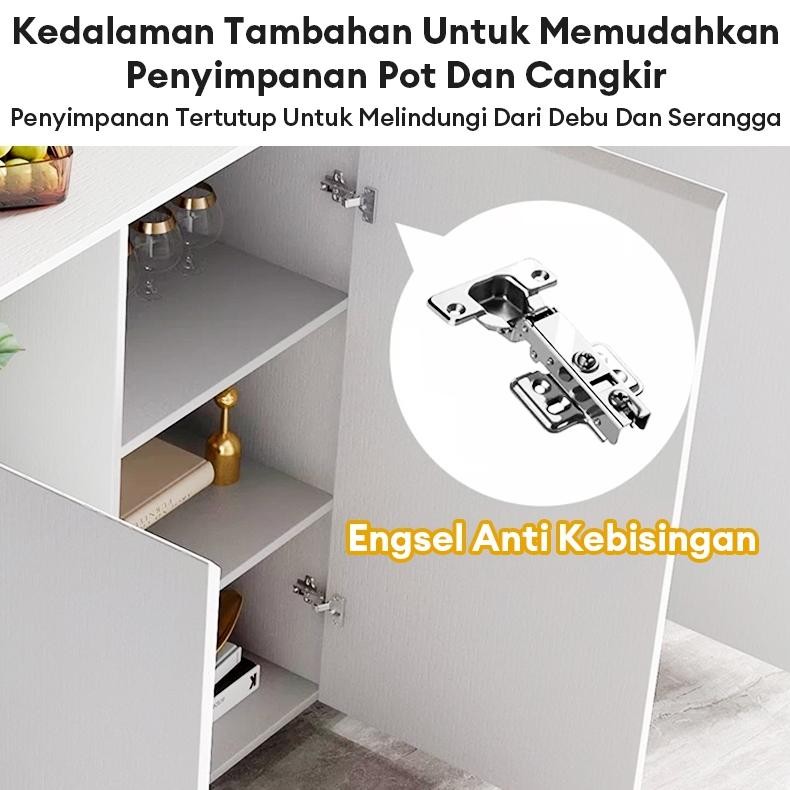 PROMO Lemari Dapur Kayu Lemari Penyimpanan Ruang Tamu Minimalis Modern Lemari Dapur Multifungsi Lema