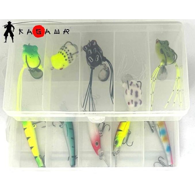 set umpan casting kodok dan ikan pacning gabus