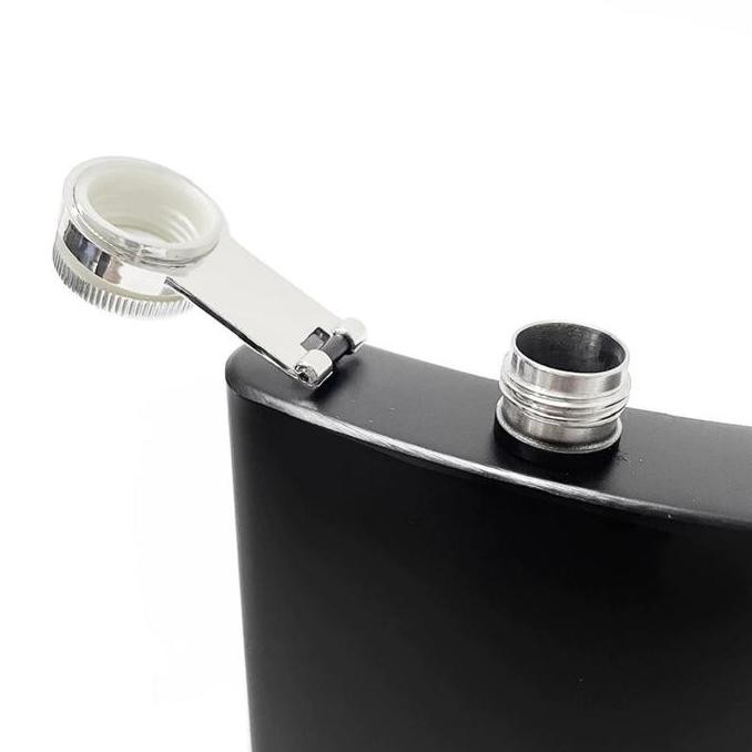 Botol Hip Flask Bottle Stainless Steel 8 Oz Black