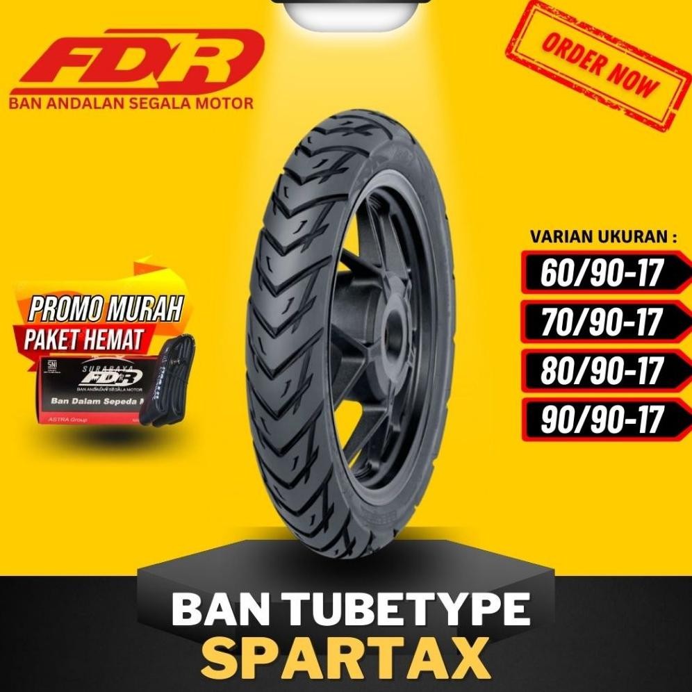 [READY COD] BAN FDR SPARTAX TUBETYPE / BAN FDR TUBETYPE RING 17 - ( 60/90-17 / 80/90-17 / 80/90-17 )