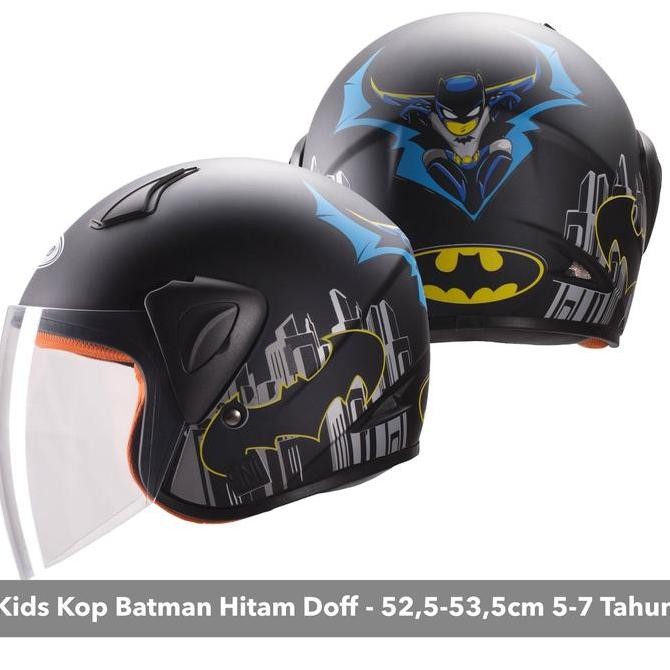 Helm Anak Lucu Motif Batman untuk Usia 2 hingga 7 Tahun - Perlindungan Kepala yang Aman dan Bergaya 