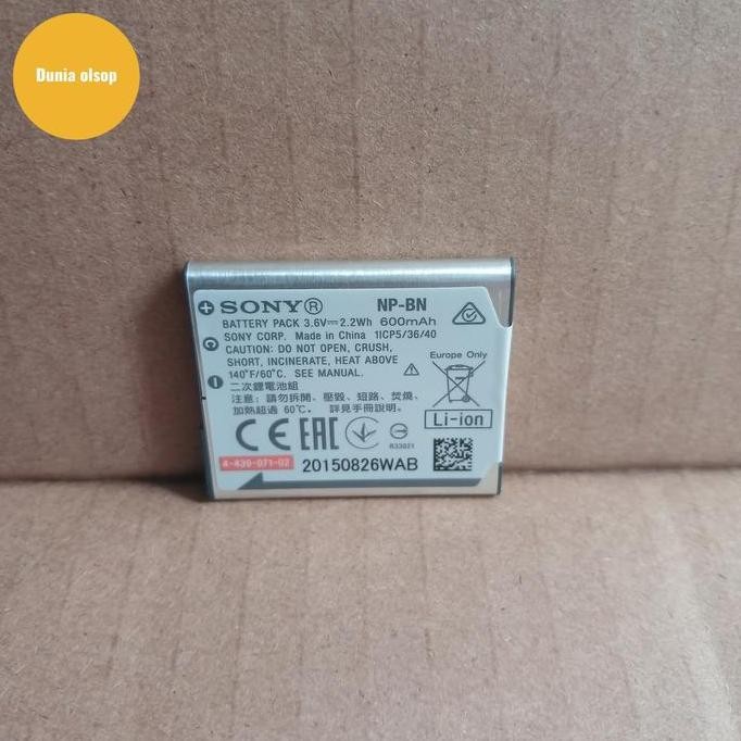 Original Baterai Batre Camera Sony Dsc Tx55 Tx66 Tx200V Tx300V Tx20 Tx30 Tf1 J20 Qx10 Qx100 Wx100 Or