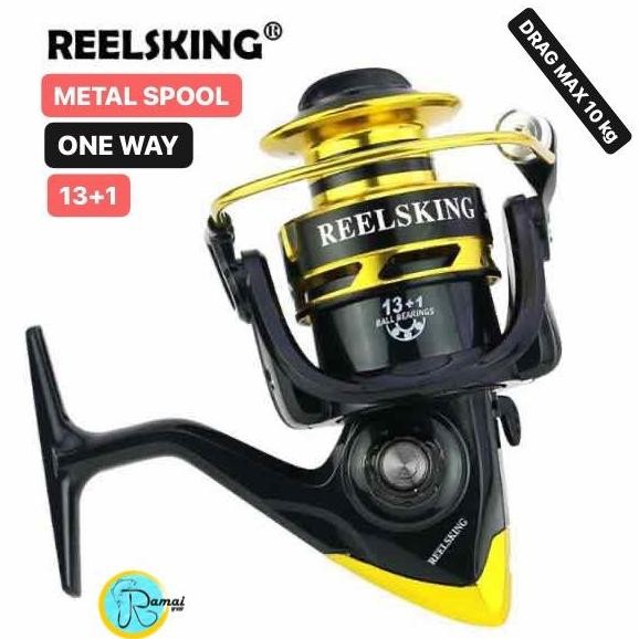 Reel Reelsking Amerika Reel SF 1000-7000 Spool Metal One Way 13+1BB