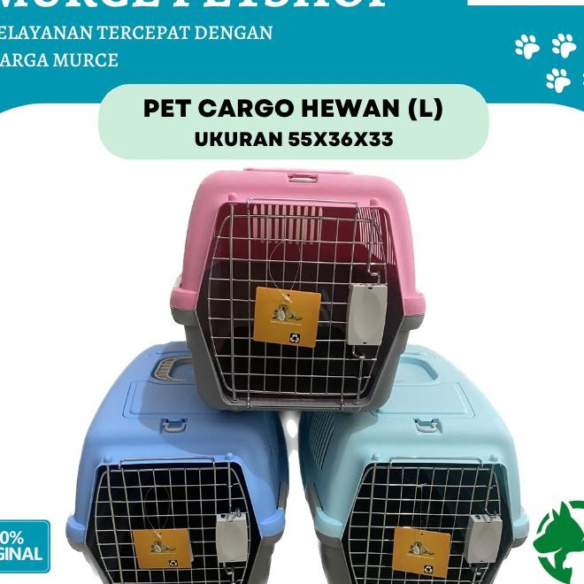 Pet Carrier Pet Cargo Kandang Jinjing Kucing Kelinci Anjing Ukuran L