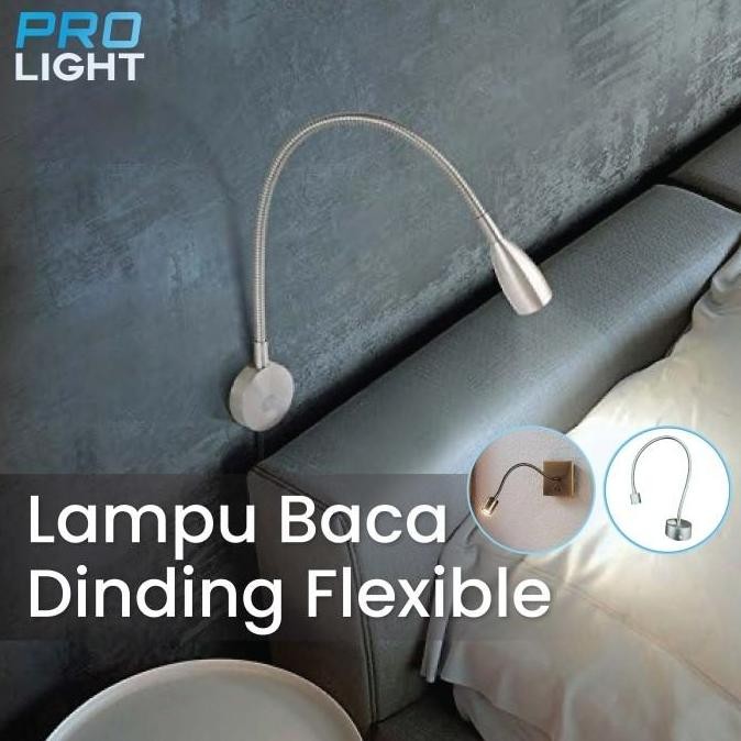 Lampu Baca Dinding Kamar Spiral Flexible - Bed Side Wall Lamp Light