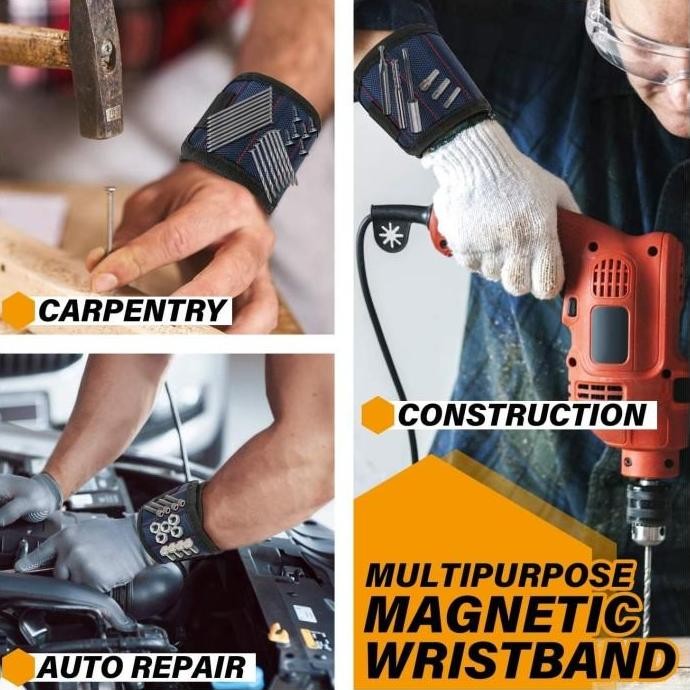 Gelang Sabuk Magnet Tukang Kontraktor Kontruksi Magnetic Wristband