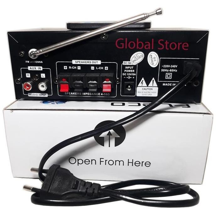 Power Amplifier Fleco 199A Ampli Mini Bluetooth Stereo Karaoke