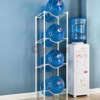 BEBAS ONGKIR - STORA Rak Galon 4 Tingkat 34x40x132 Cm - Putih