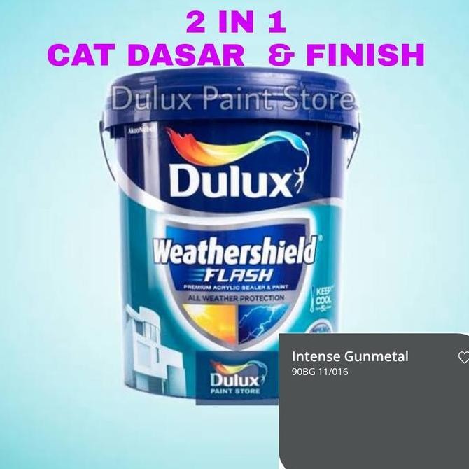 Dulux Weathershield Flash 2 In1 Intense Gunmetal 20L Pail Abu Tua Sale