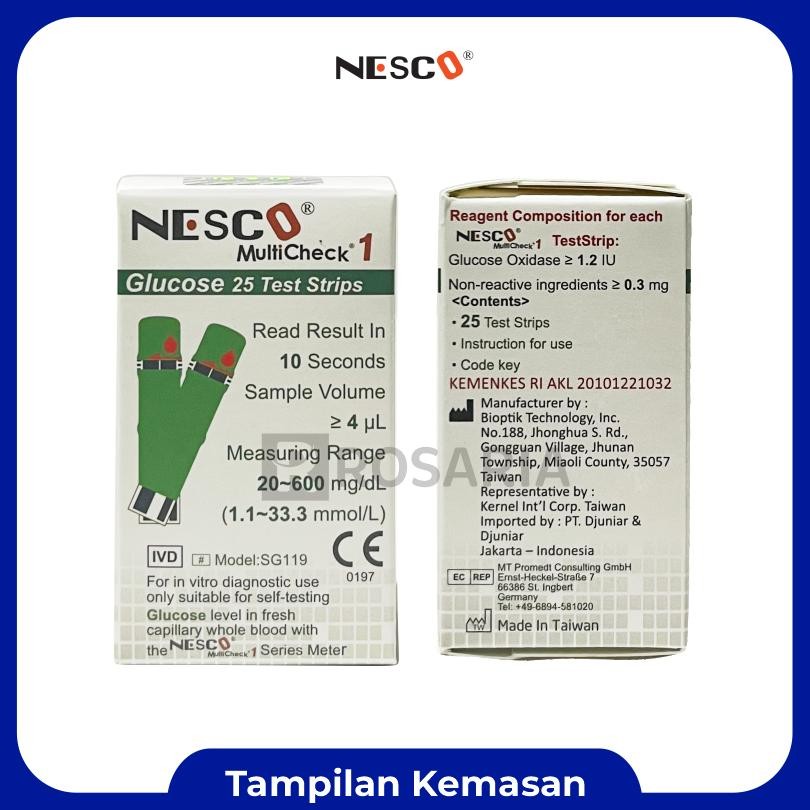 Strip Gula Darah Nesco Stik Gcu Glucose Tes Gula Darah Trending