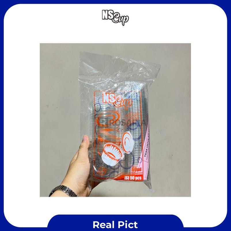 Ns Cup 60 Ml Cup Puding Mika Jelly Sauce Tutup Sambung Stok