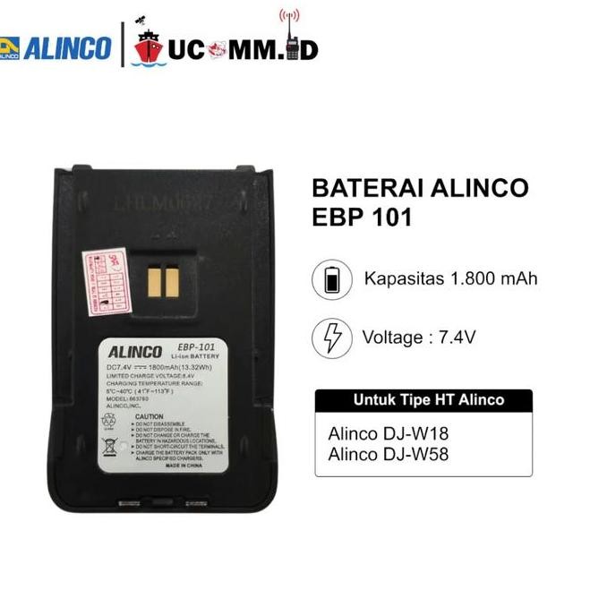 PROMO - ALINCO EBP-101 EBP 101 Baterai DJ W58 Original