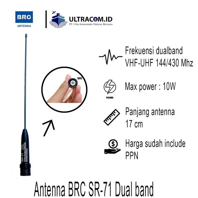 TERMURAH - Antenna BRC SR-71 Male & BNC SR71 HT Icom Alinco Kenwood HT China
