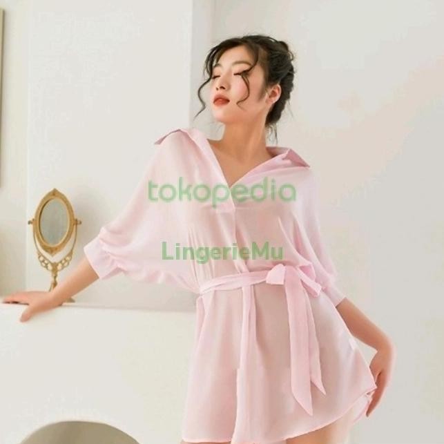 OUTER BIKINI PANTAI BEACHWEAR KEMEJA G STRING SIFON TIPIS TRANSPARAN