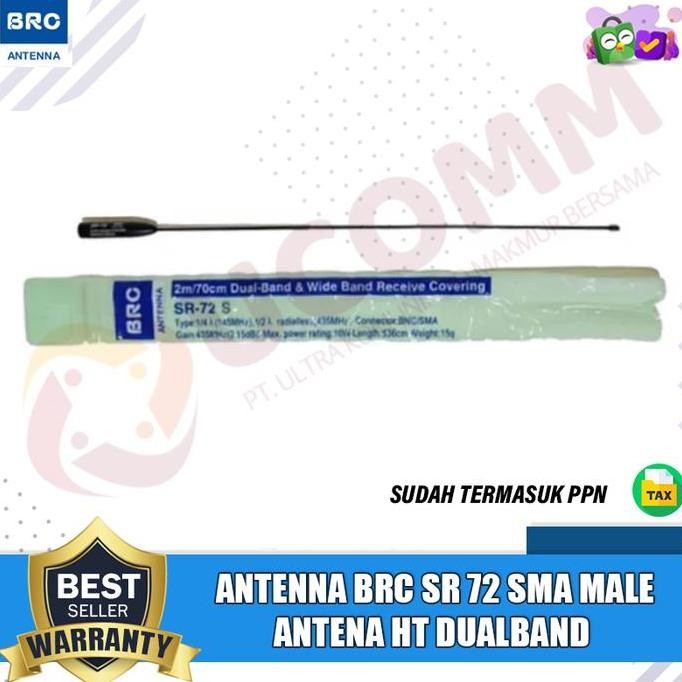 PROMO - Antenna BRC SR 72s SMA Male Antena Ht Dualband Brc Sr72 Sr-72 S Male Brc Original