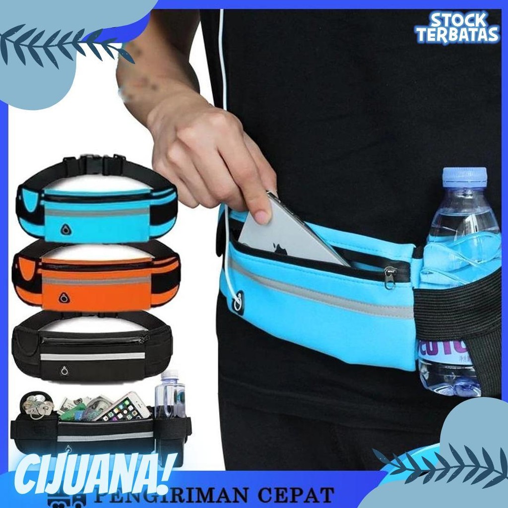 Wajib Punya Tas Pinggang Olahraga Lari / Running Belt/Tas Pinggang Hp Olahraga Lari Jogging Sepeda