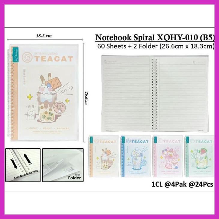 (SEKOLAH) MAP BINDER LOOSELEAF B5 RING TARIK KIRI KANAN TERBARU WENGU ISI 60 LEMBAR POLOS ATAU KARAK