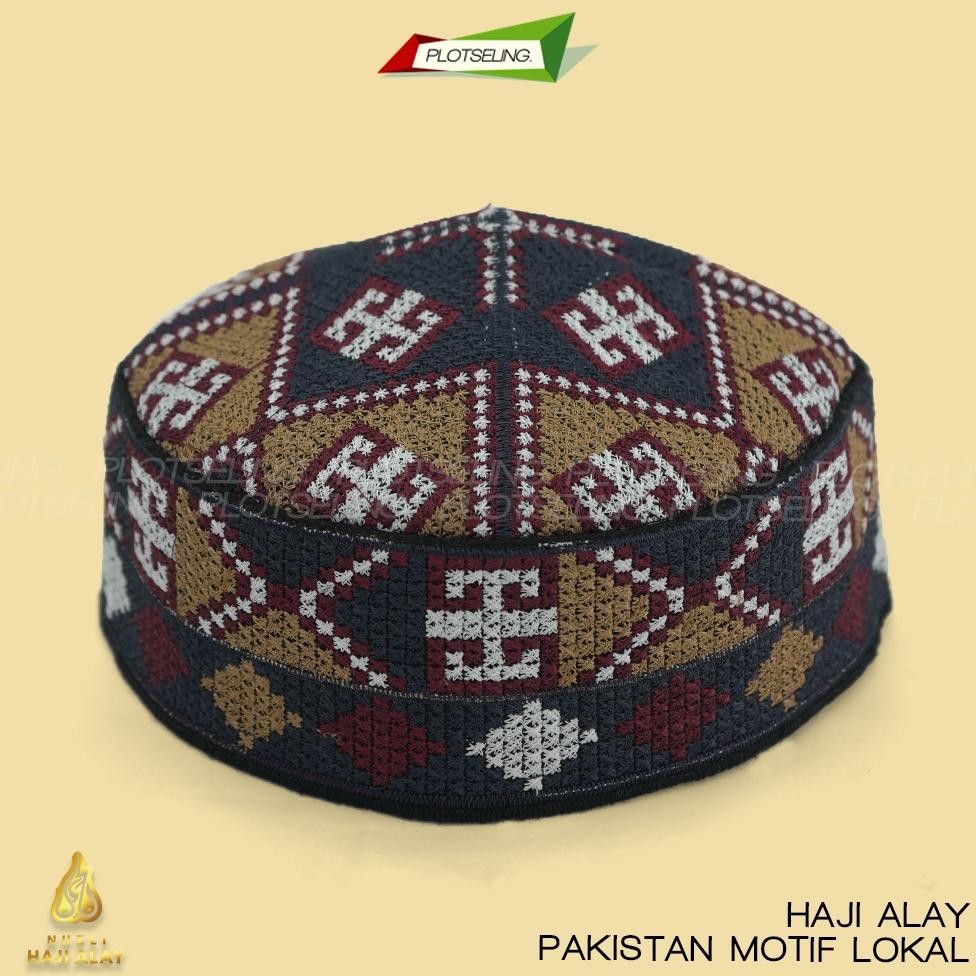 Terbaru - Peci PAKISTAN STICK Cap Bordir Kopiah Haji Sholat Santri Pria Dewasa Anak Laki Kopyah Bula