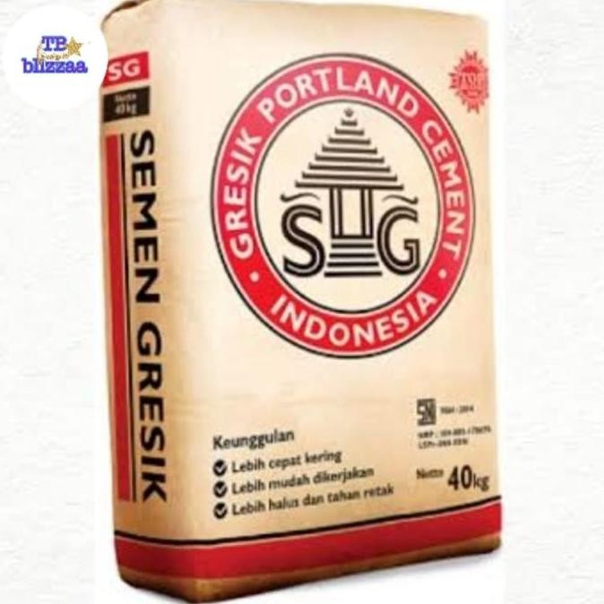 Semen Gresik 40 Kg Per Sak Eceran Per 1 Sak [Min Pembelian 1 Sak] Semen Gresik 40kg Sak ISW