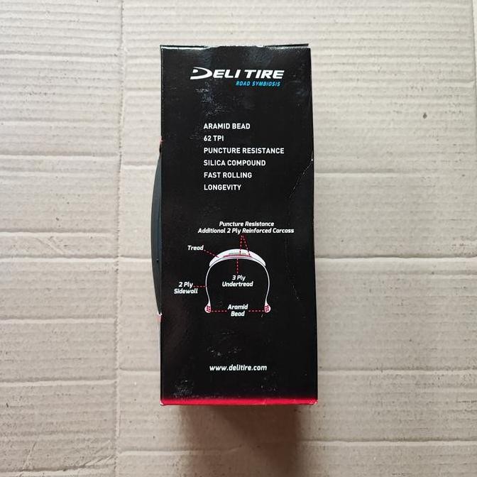 Tire Road Aramid 700 X 25C Deli  Speeder  Kevlar 700 X 25C. Ban Luar. 1 Biji