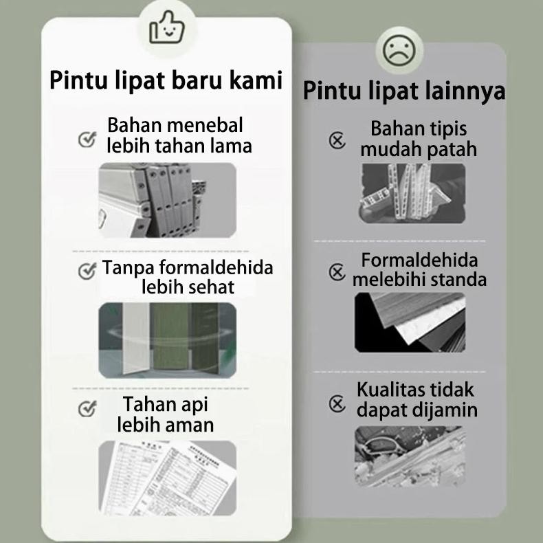 Reaim pintu lipat pvc geser pintu lipat pvc penyekat ruangan pintu lipat kamar mandi