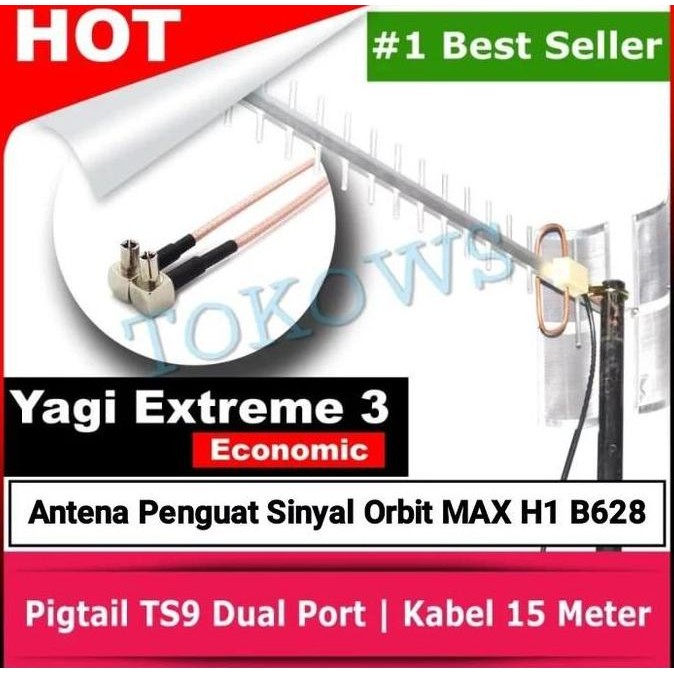 DT13 >> Antena Penguat Sinyal Orbit MAX H1 B628 - Yagi Extreme 15M